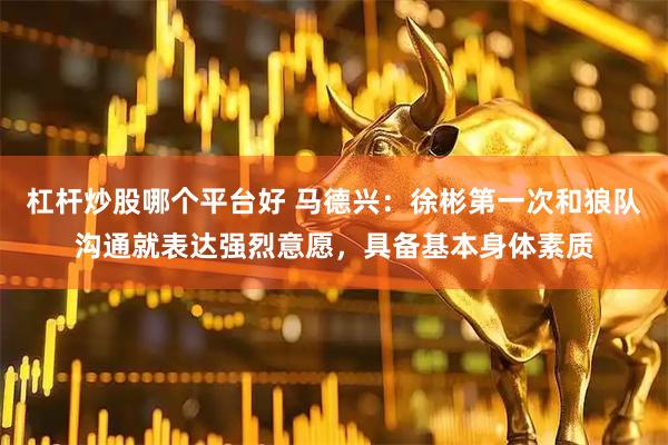 杠杆炒股哪个平台好 马德兴：徐彬第一次和狼队沟通就表达强烈意愿，具备基本身体素质