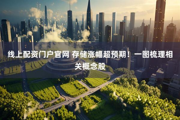 线上配资门户官网 存储涨幅超预期！一图梳理相关概念股